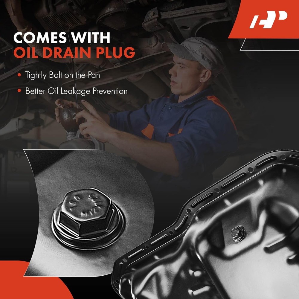 A-Premium Engine Oil Pan Sump with Drain Plug Compatible Toyota Camry...