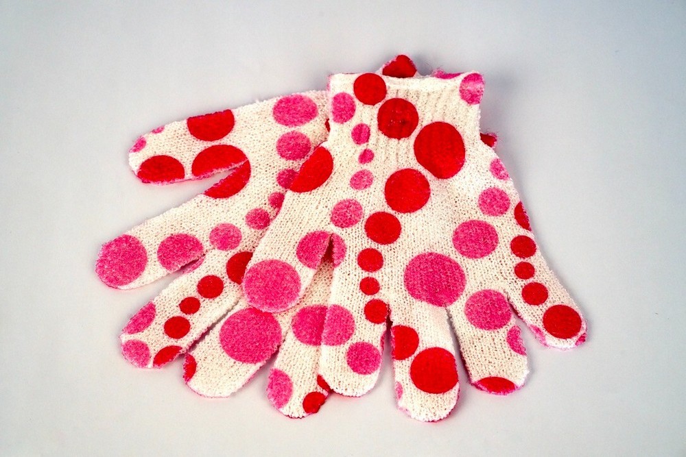 Ideal Bath - Luxury Bath Scrub Gloves Printed Multi-Bundle (6 & 12 Pack)