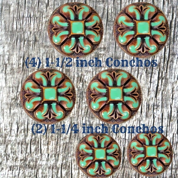 Turquoise San Marcos Saddle Set CON405-C-SD-SET-2