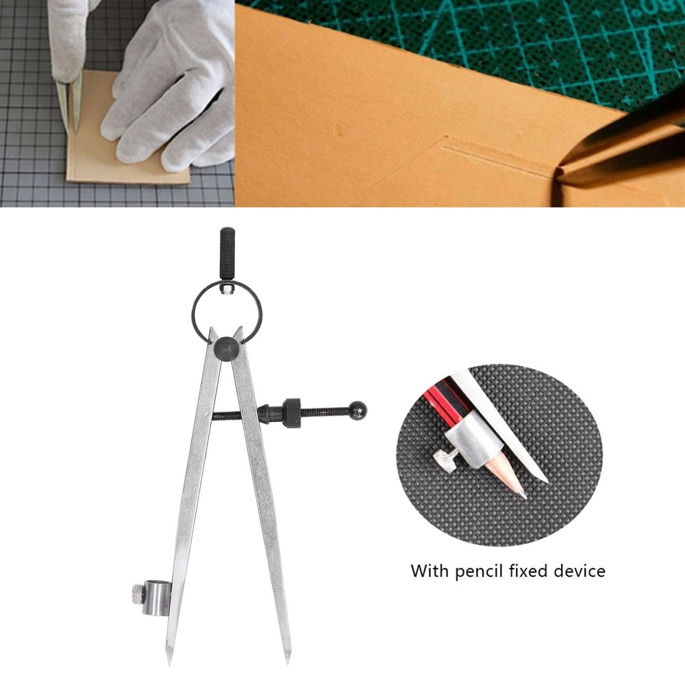 Wing Divider Gauge Carbon Steel Adjustable Angle Lockable Scribing Tool For