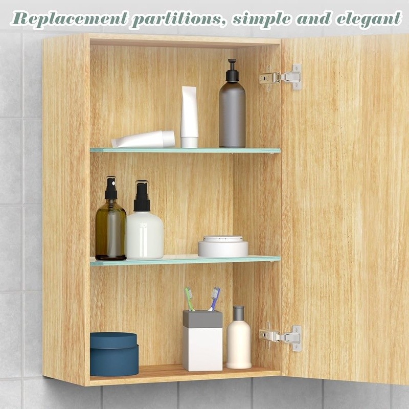 Medicine Cabinet Replacement Shelves Easy Install Storage Solution New