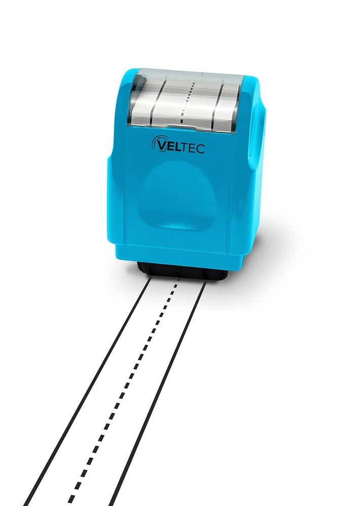 Light Blue Dashed Handwriting Lines Practice Roller Stamp for Kids Teachers