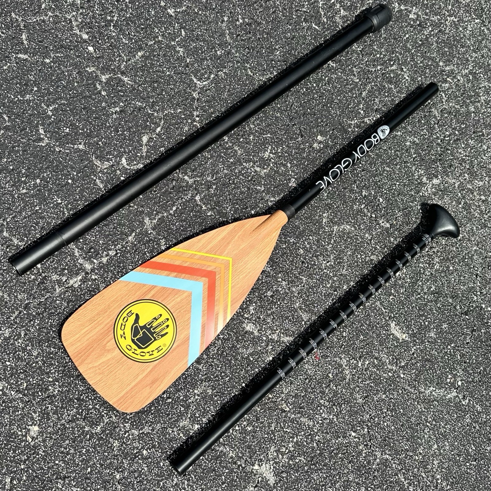 3-Piece Adjustable SUP Paddle –Lightweight, Floating Aluminum Shaft (Body Glove)