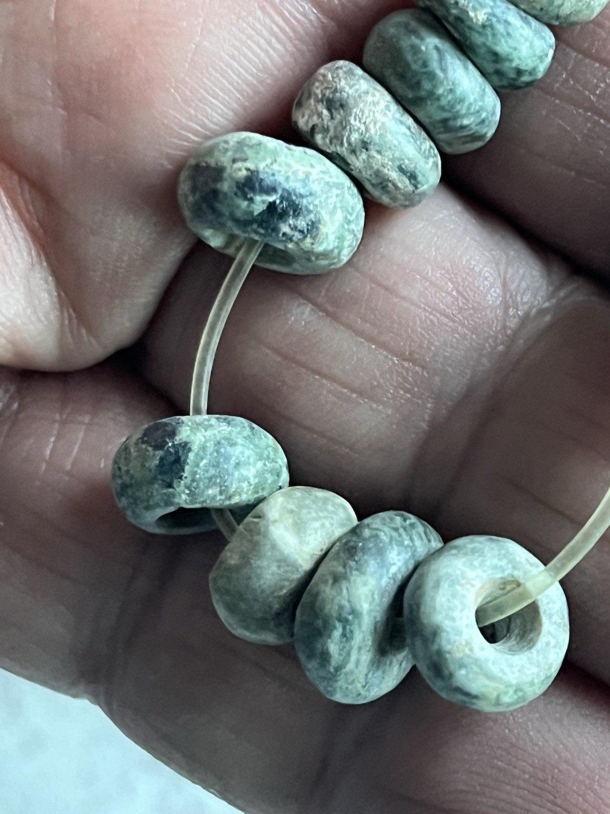 20 Jade Beads PreColumbian Ancient Artifacts Teotihuacan Mayan Free Shipping