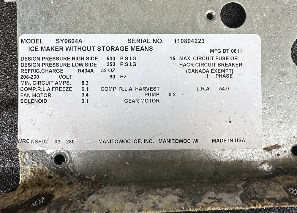 Manitowoc Ice Machine Condenser Coil