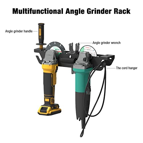 Angle Grinder Holder - Angle Grinder Rack/Stand Storage Rack with Cord 2 Bay