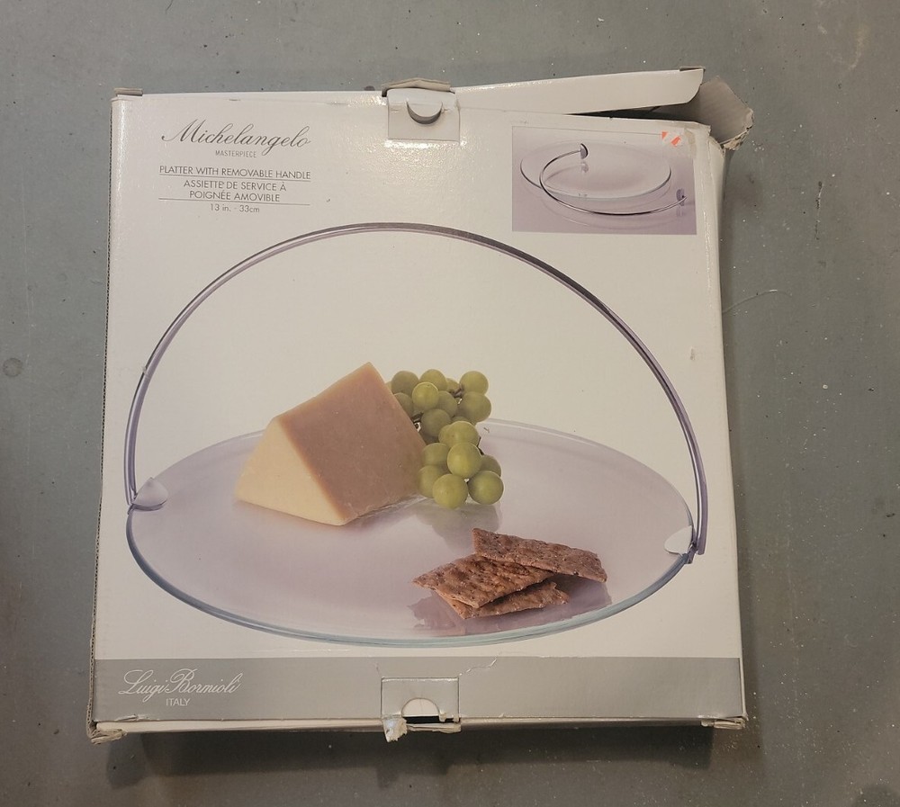 NEW OPEN BOX Michelangelo Masterpiece Platter with Removable Handle