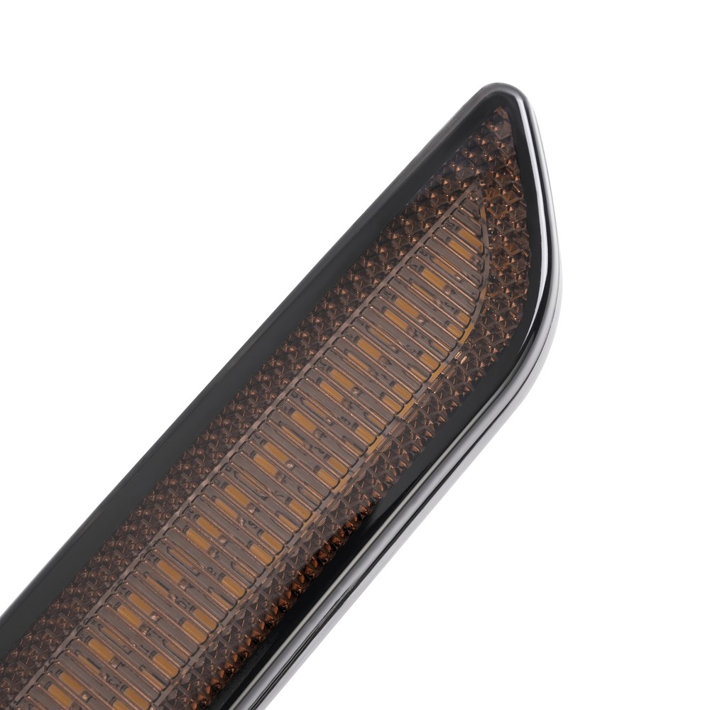 HECASA For Ford Mustang 2010-2014 LED Pure White Side Marker Lights Smoke 4PCS