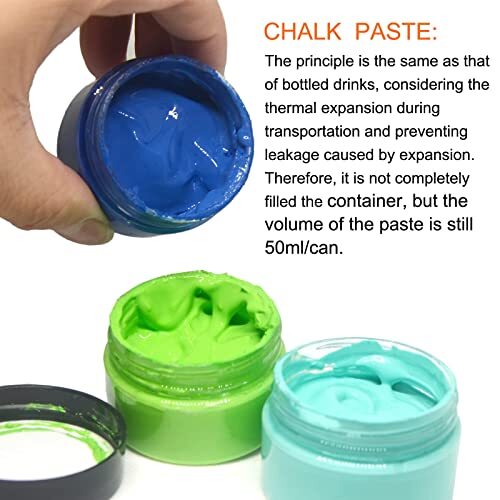 8 Jars Chalk Paste Paint Set, Silk Screen 8 Pcs Chalk Paste Starter Set