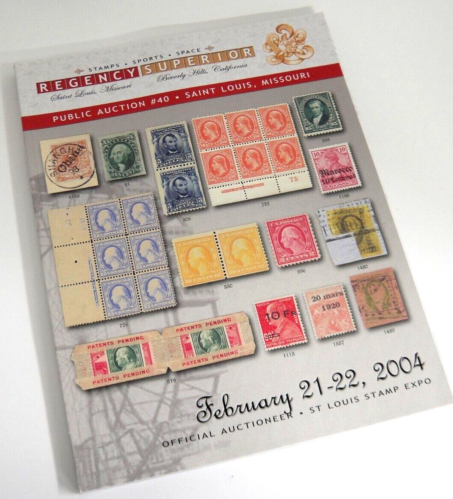 Regency Superior Stamp Auction Catalog 2004 St Louis Expo Worlds Fair Mementos