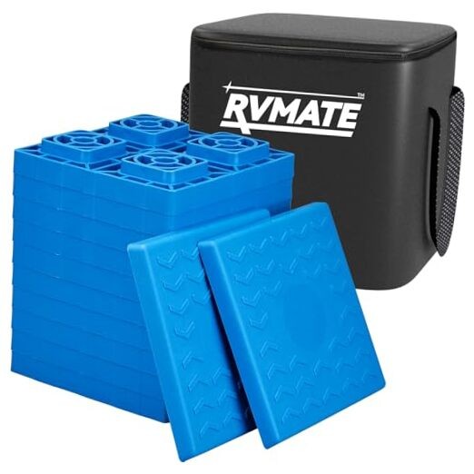 RV Leveling Blocks Heavy Duty Camper Leveling Blocks, Leveling 12 Pack Blue
