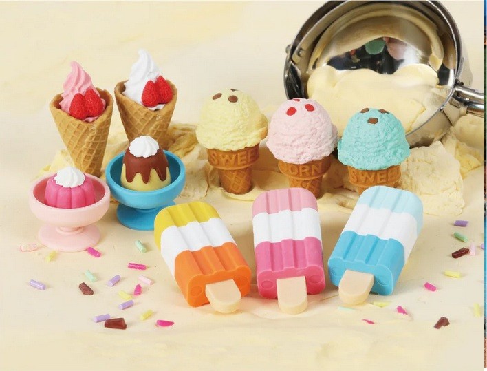 Iwako ER-ICE003 Japanese Puzzle Pencil Eraser 10pcs New