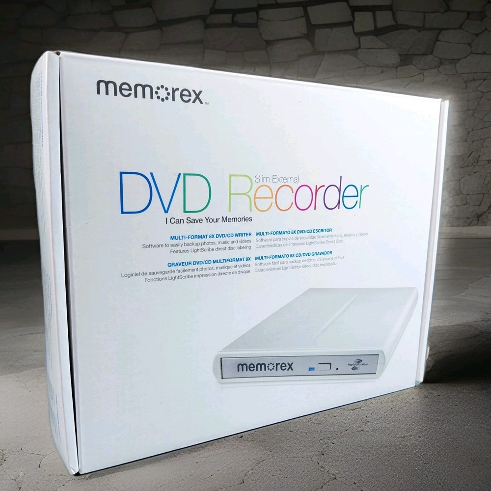 Memorex External DVD / CD Recorder Writer White.