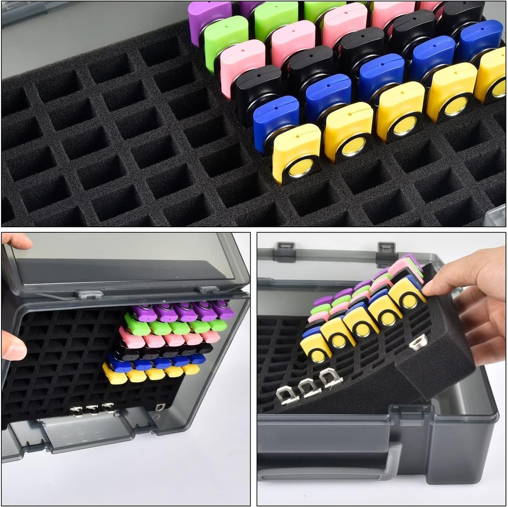 Flash Drive Case USB Memory Stick SD Card Storage Organizer- Holds Grey