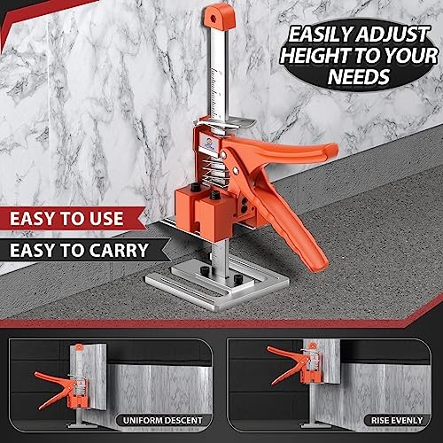 Labor Saving Arm Jack Handle 2 Pack, Construction Jack, Wall Tile Orange