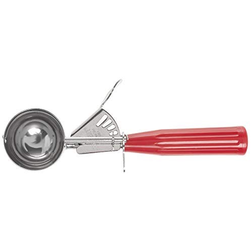 HUBERT® 1 3/4 oz Portion Control Disher with Red Polypropylene Handle - #24