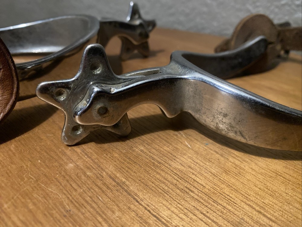 Vintage Spurs Hand Tooled Leather