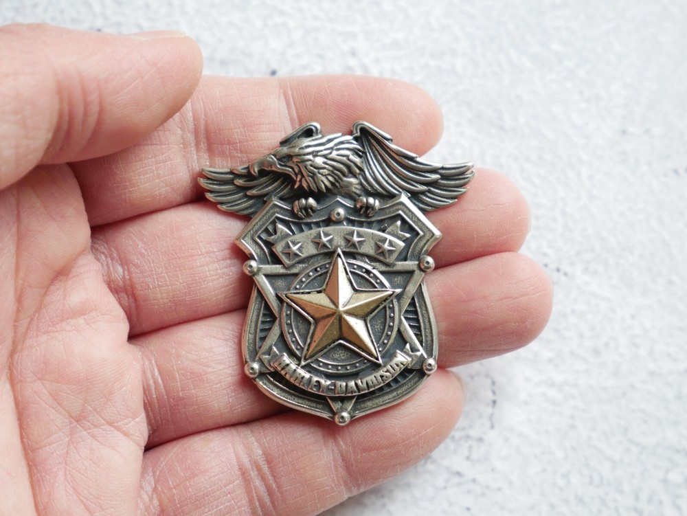 Harley-Davidson Solid Metal Eagle Badge With Screw Back
