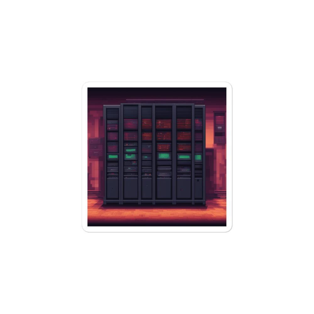 Evil Server Rack - Vinyl Sticker - 3" x 3"