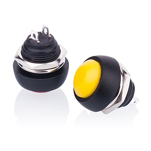12MM Waterproof Momentary Push Button Switch 15PCS ON- Off Switch (5 Colors)
