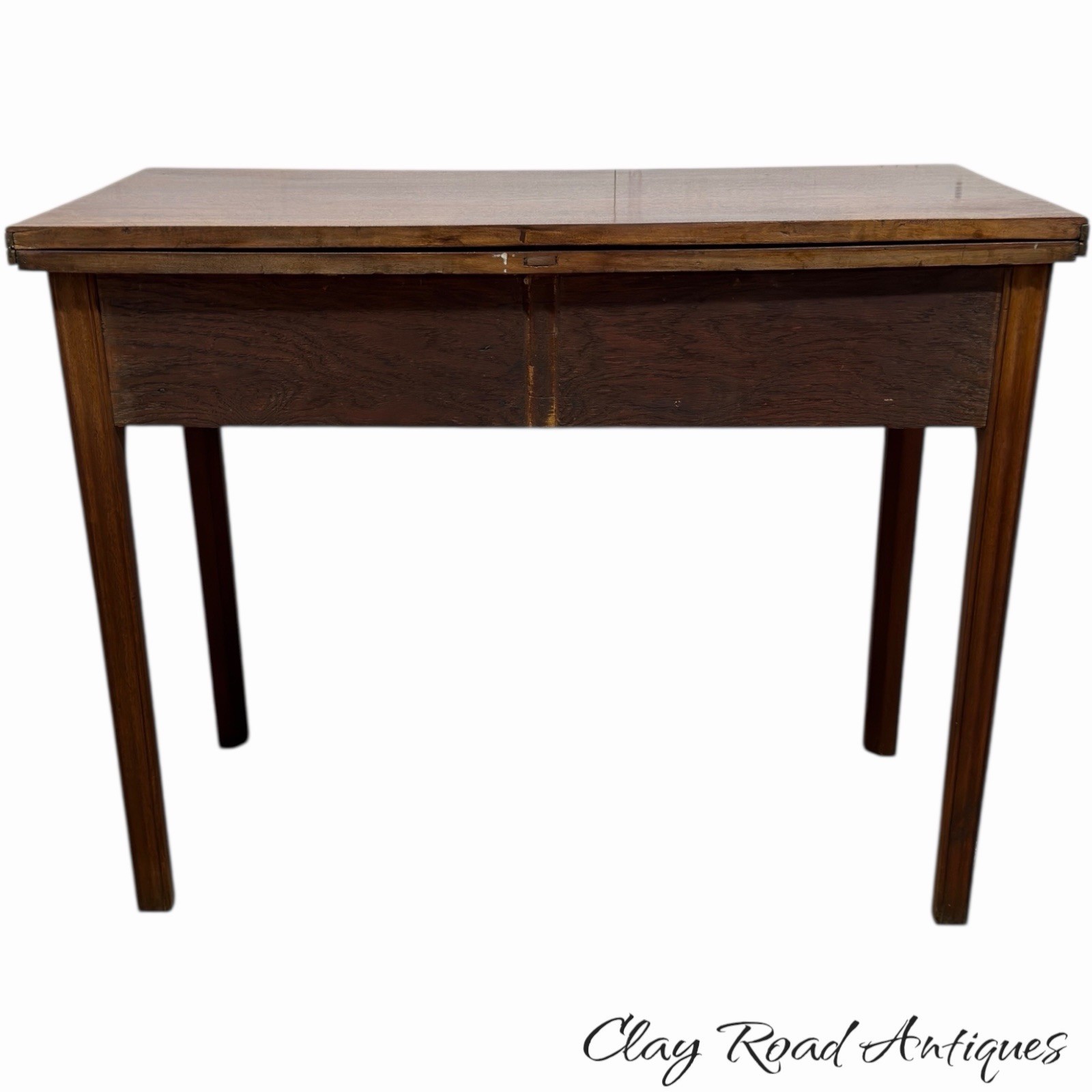 Antique PA chippendale 18th mahogany hall console card game table stand 1780