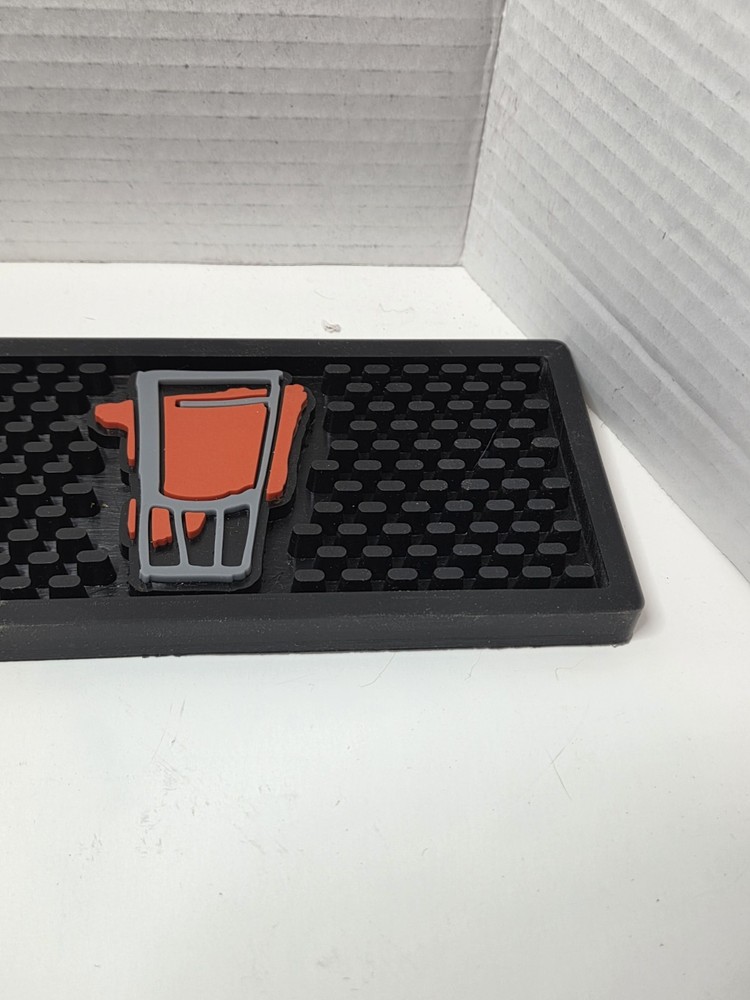TUACA Black Rubber Bar Rail Runner Spill Mat