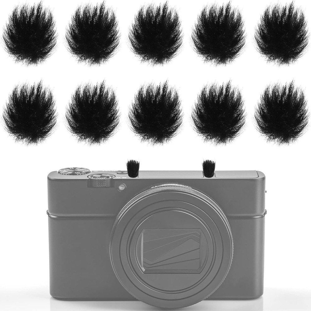 10 Pcs Camera Mic Windscreen Wind Muff Built in Microphone Camera Muff Compatibl