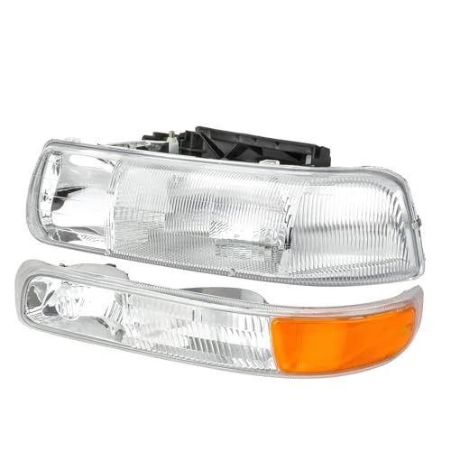 Headlights Tail Lights Assembly Combo Compatible with 1999 Headlight Taillight