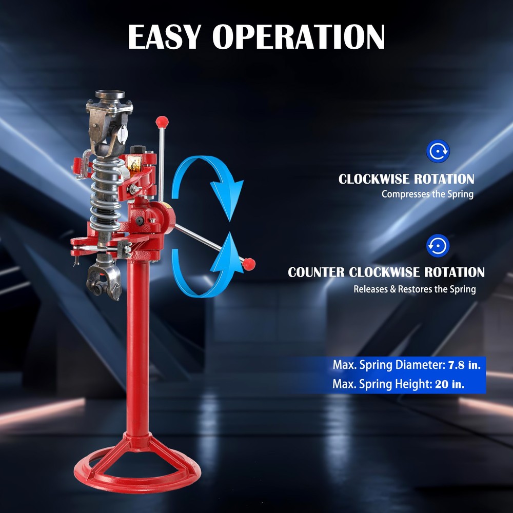 Auto Spring Compressor Hand Operate 20 Inch Max.Height Strut Coil Spring Press