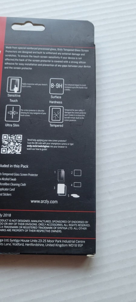 Orzly Switch Premium Tempered Glass Screen Protector 2x