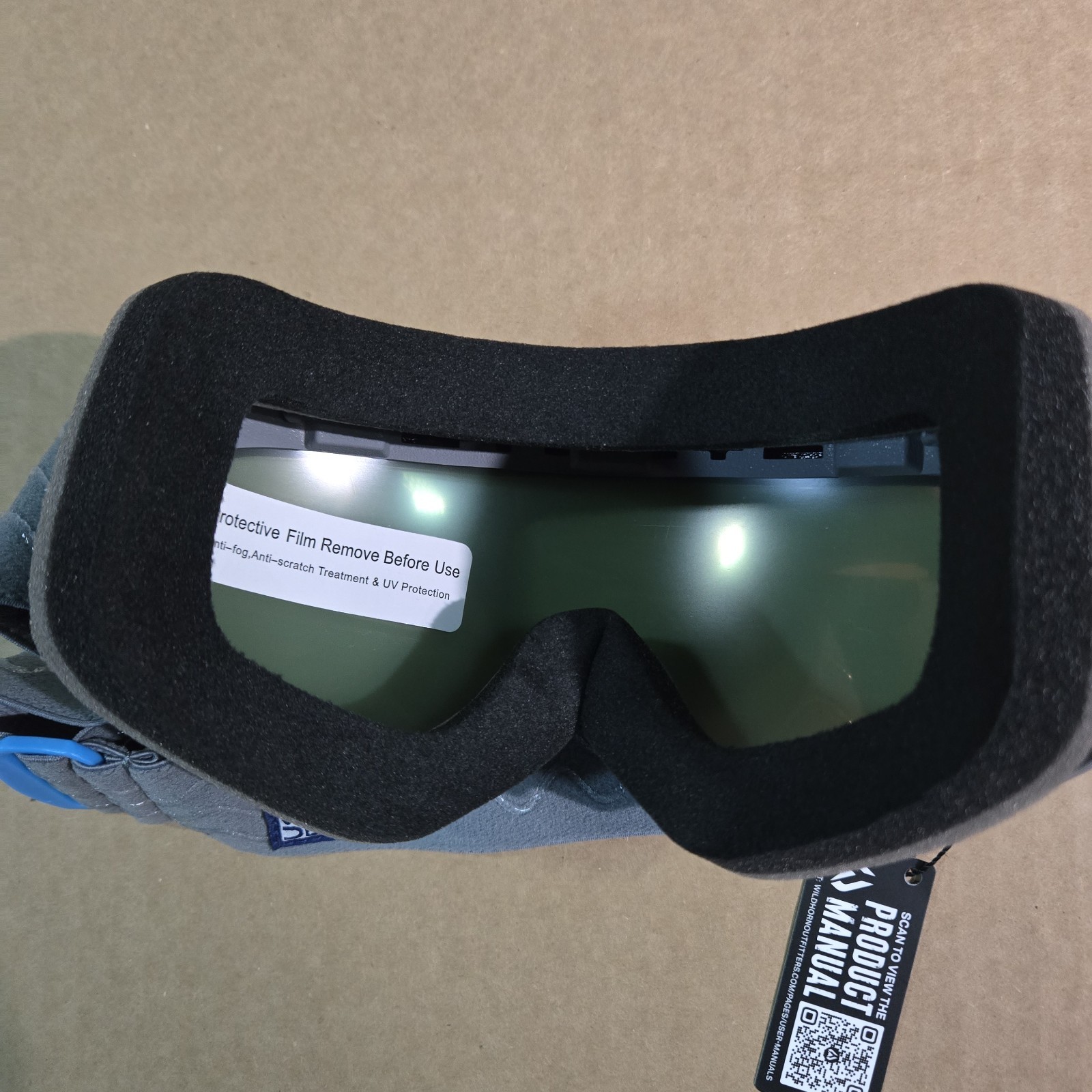 Wildhorn ROCA SNOW GOGGLE/ SKI AND SNOWBOARD GOGGLES. GRAY/ICEBLUE.