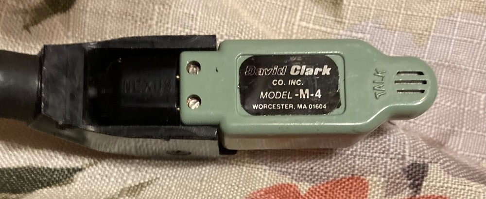 Dave Clark H10-80 Aviation Headset w/ M-4 Microphone Untested