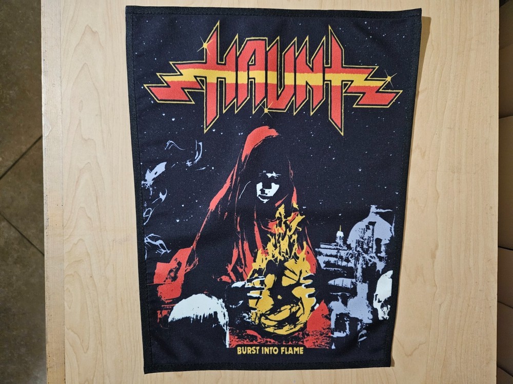 HAUNT, BURST INTO FLAME, SEW ON SUBLIMATED LARGE BACK PATCH