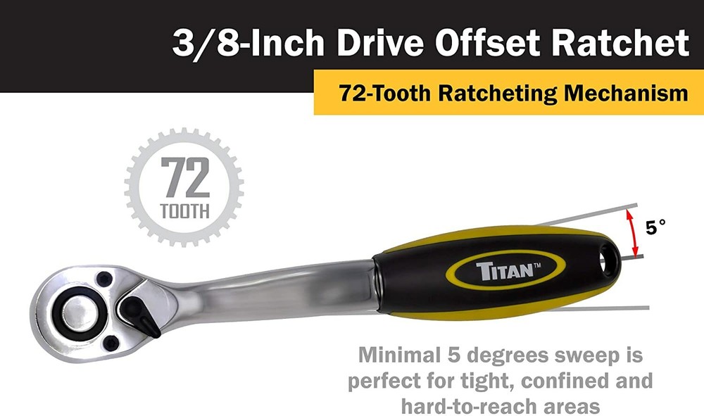 Titan 12043 3/8inch Drive Offset Ratchet