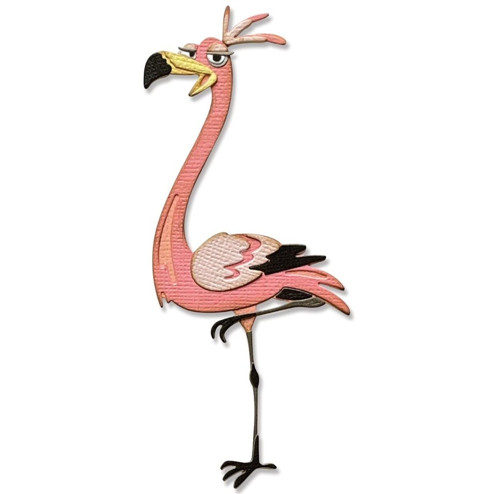 Flamingo Gladys Colorize Sizzix Thinlits Thin Metal Die Set Tim Holtz 665851 NEW