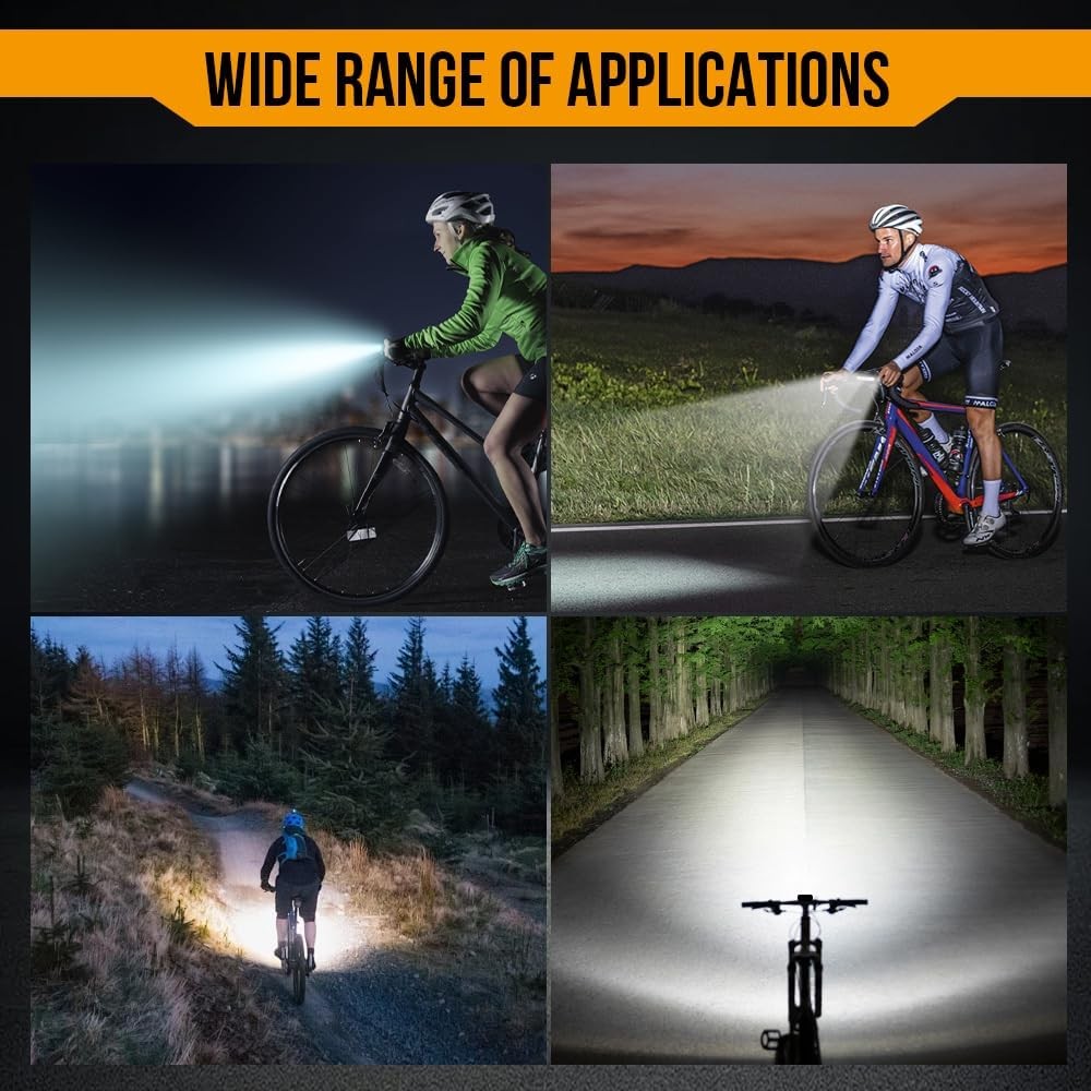 Super-Bright Front Lights – USB-Rechargeable Waterproof Bicycle Night