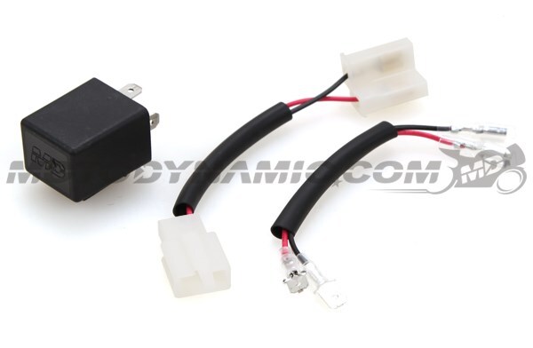 Motodynamic LED Flasher Relay with OEM Connector Fixes Fast Blink Flash Rate