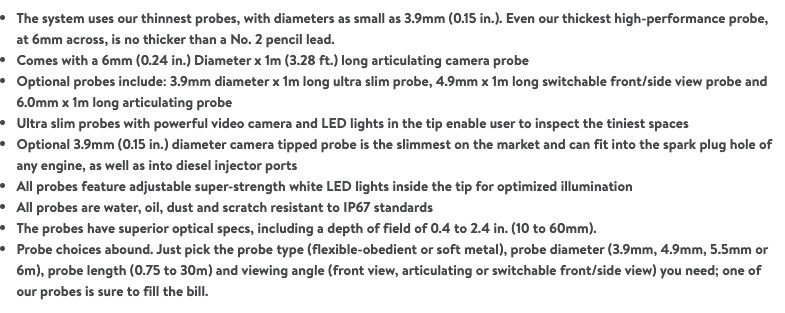DCS1600ART High-Performance Articulating Recording Video Borescope System