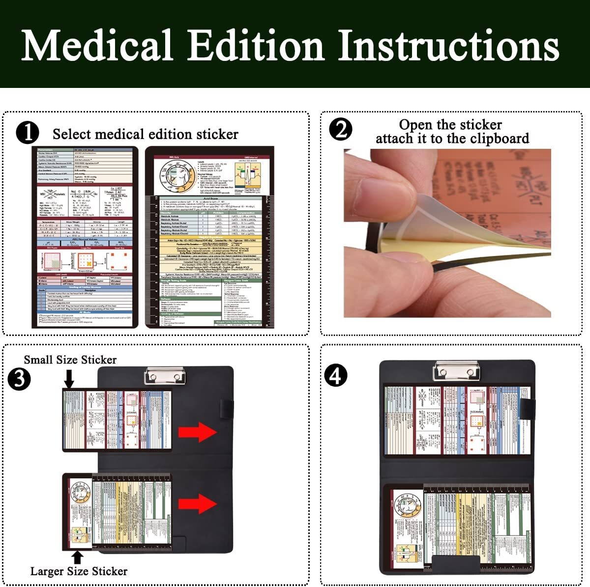 Faux Leather Folding Clipboard, Nursing and Medical Clipboard, HIPAA Privacy