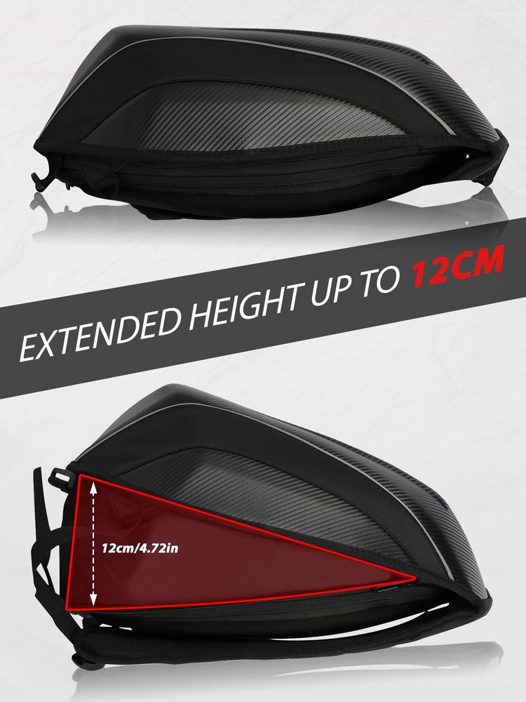 Motorcycle Backpack 30L Hardshell Carbon Fiber Pattern Waterproof Helmet