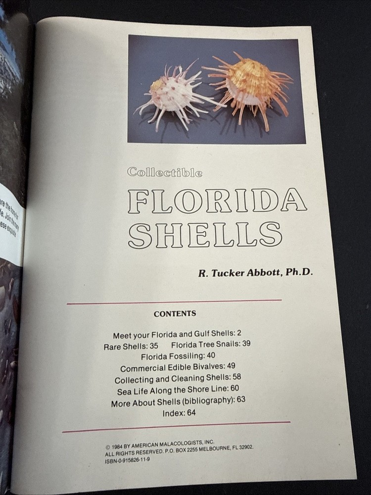Collectible Florida Shells Waterproof Edition 1984
