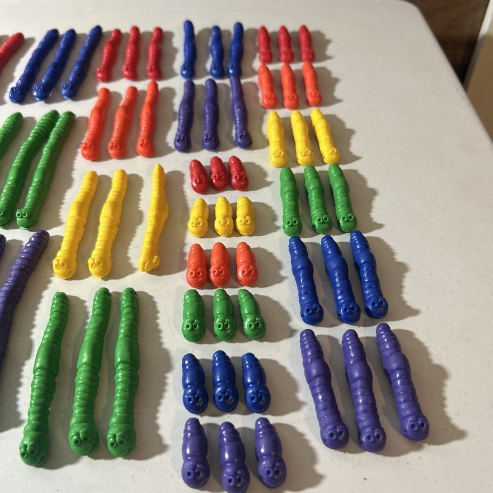 Excellerations Counting Bears Worms STEM Math Manipulatives 172 Pc+ Pattern Card
