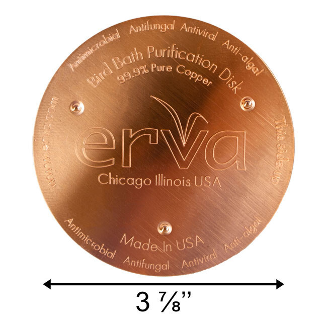 4 Erva Bird Bath Copper Purification Disk, Antimicrobial