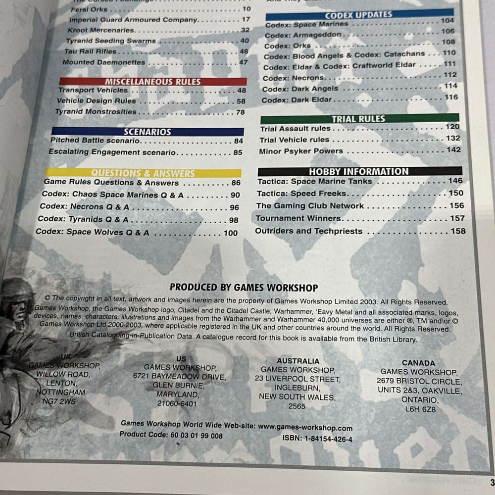 Warhammer 40K Chapter Approved Annual 2004 Book 2003