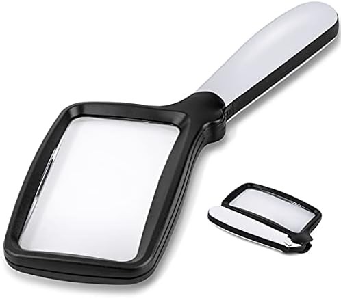Folding Handheld Magnifying Glass with Light 3X