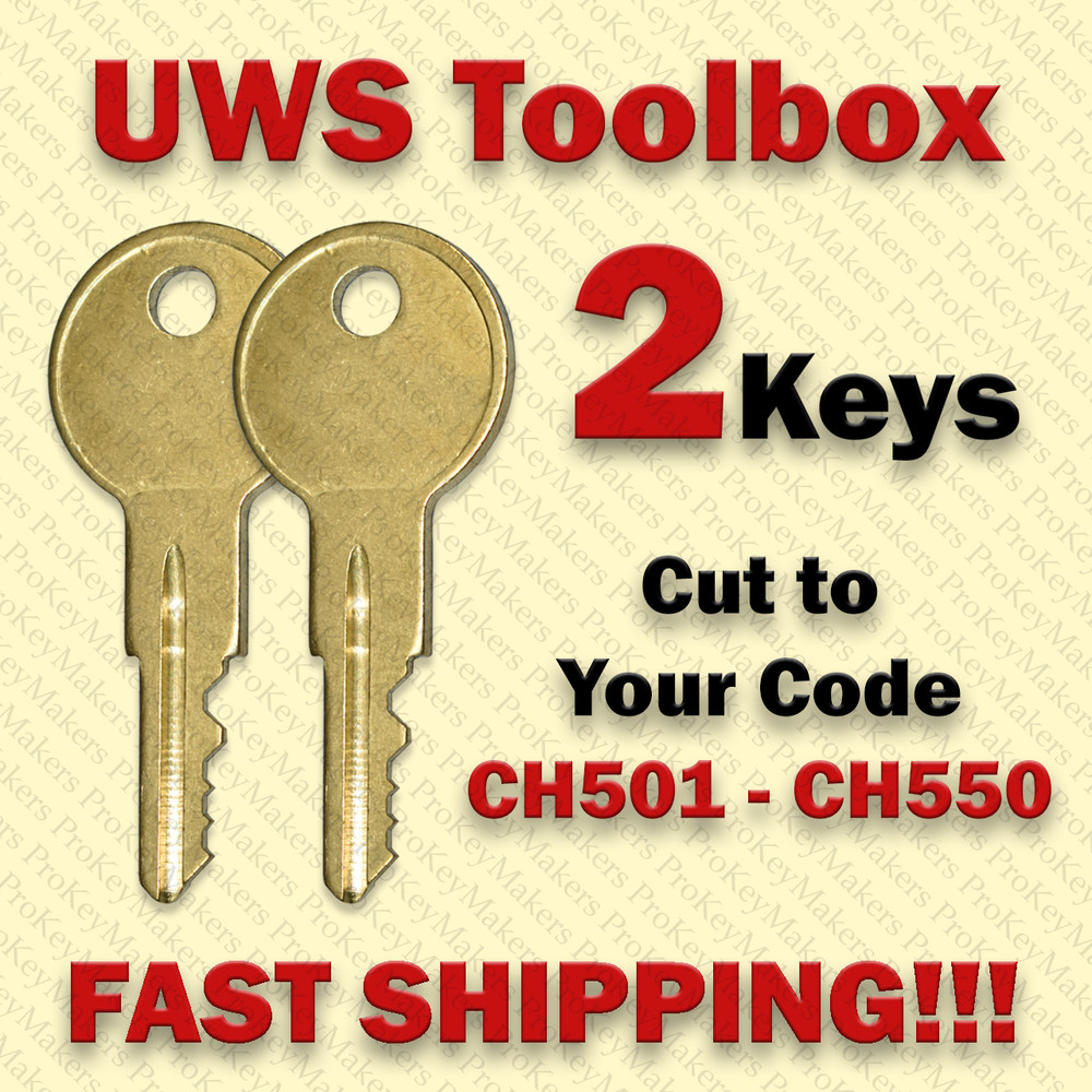 UWS Toolbox Key / (2) TWO KEYS / Select your code CH501 - CH550