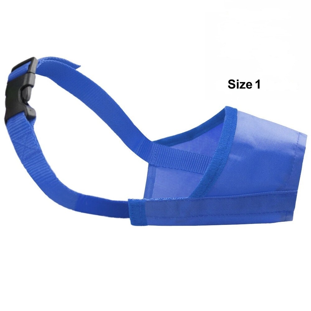 Cockapoo Dog Muzzle Blue Nylon Training Aid Anti Bite Barking Training Guard