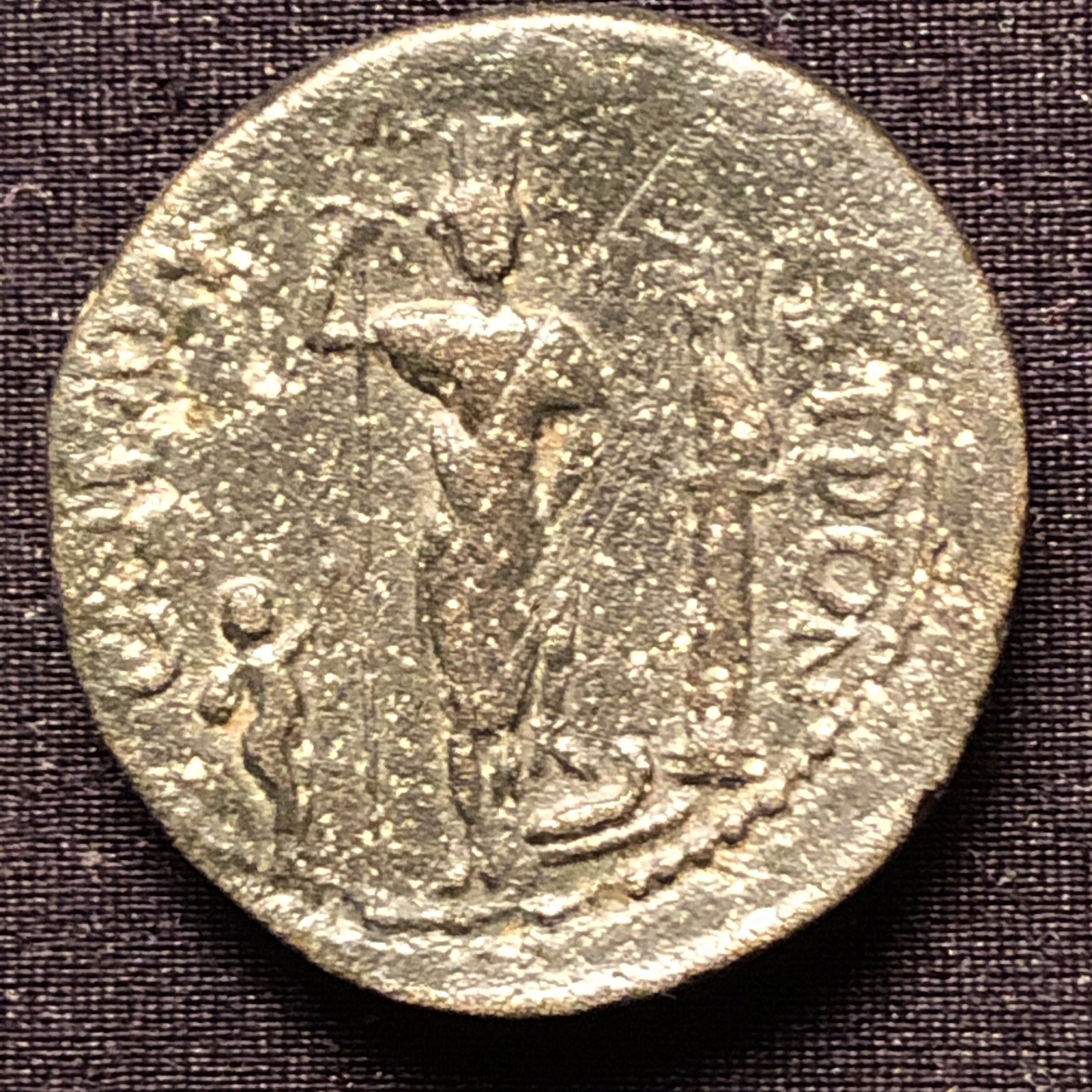 elagabalus phoenicia: sidon ad 218-222 Ae29 Rev Astarte ,Nike,Marsyas Lower Left
