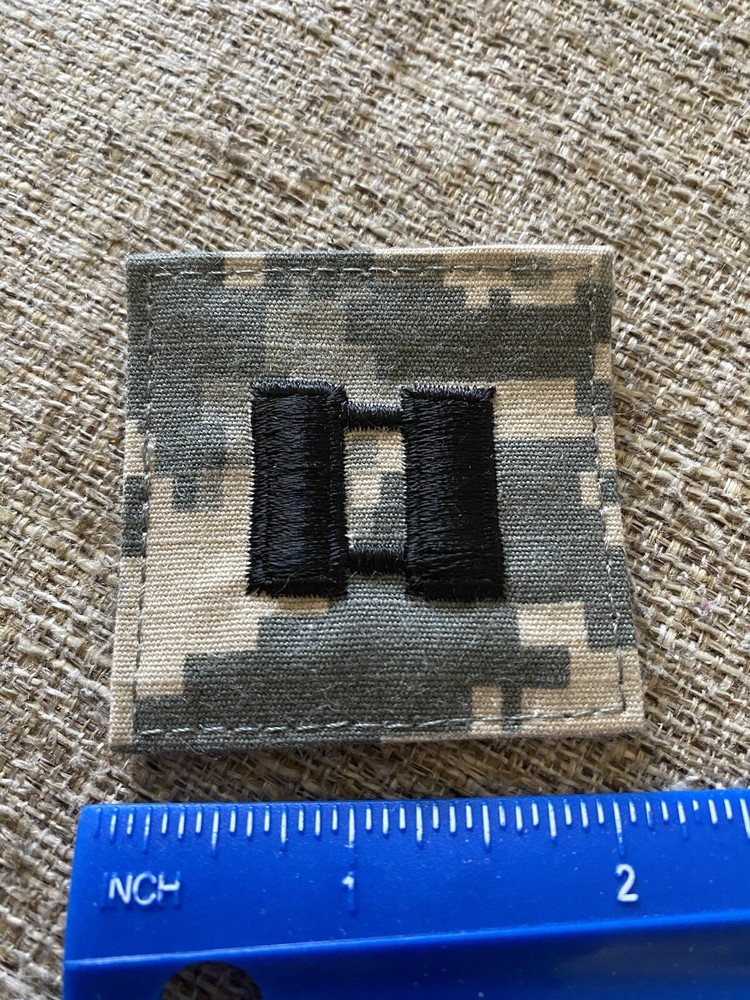 US Army Captain CPT O-3 Rank ACU Hook / Loop Pattern Military Patch INV6277
