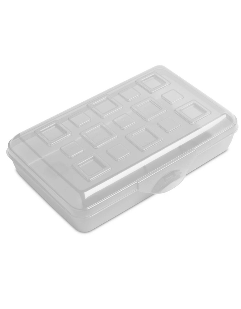 QTY 10 - Sterilite Small Pencil Box Plastic, Clear